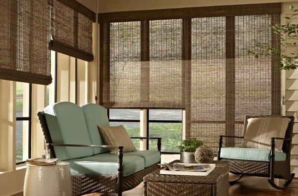 Woven woods give a nice light airy look to a room. Great for a sun-room.