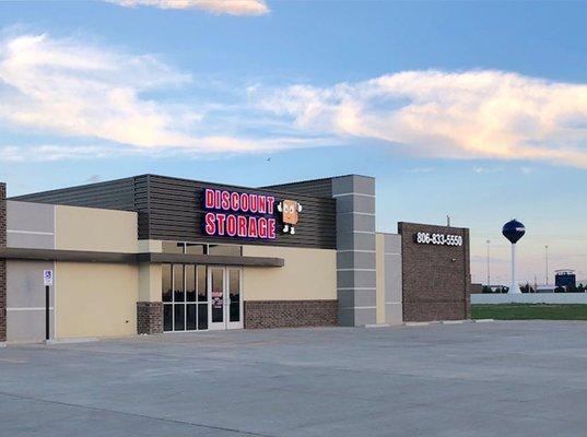 Outside look at a Discount Storage facility located in Wolfforth, TX.