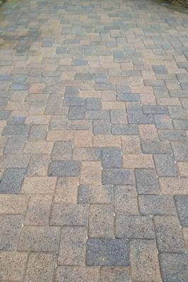 Pavers after powerwashing