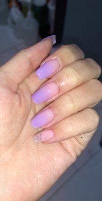 ombré with acrylic overlay