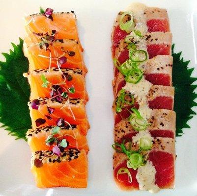 Seared Tuna + Salmon Tataki