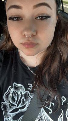 Septum piercing