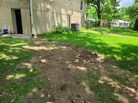 Here is a french drain system! In hotsprings