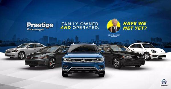 Prestige Volkswagen Website Landing Banner