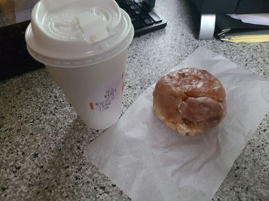 Coffee & Donut (apple fritter)