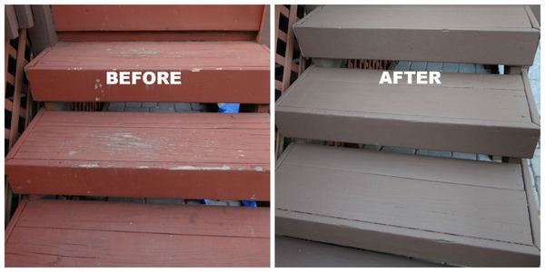 Deck steps painting