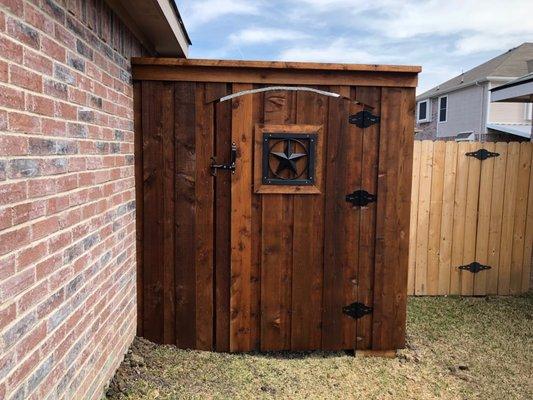 Gate with Wrought Iron Design