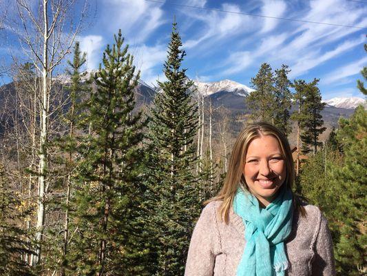 My husband snapped this picture of me on the porch of our rental! The view did not disappoint!