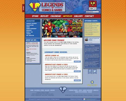 Comic Website Design