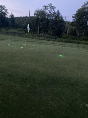 Lil night golf on #5