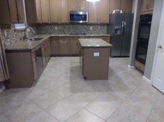 Kitchen cleaned by Workaholic Cleaners