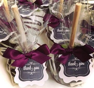 Be sure to ask about our custom candy apples, perfect as a wedding favors!