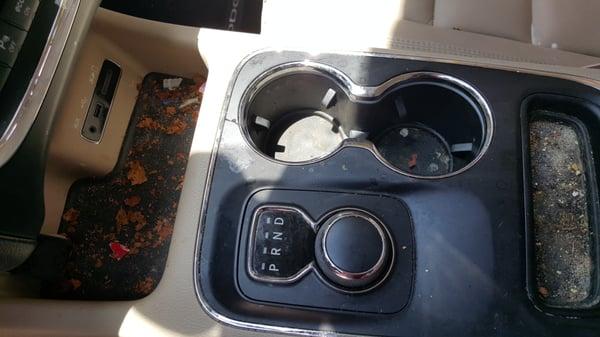 Cup holders before getting cleaned!