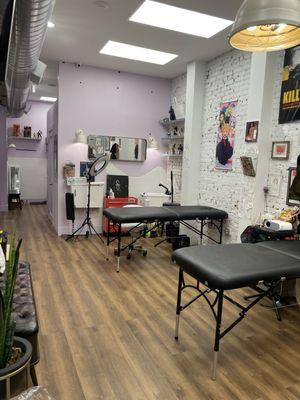 Main Tattoo space/ seating area.