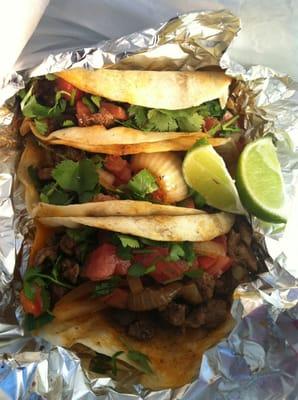 Beef Street Tacos...3 for $4.50!!!...best deal