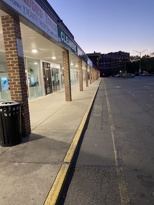 Shopping center of a parking lot we cleaned