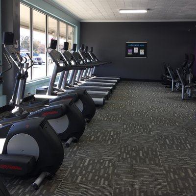 Cardio - The best place to start a fitness program is going to be in the Cardio area. Monitor your heart rate and burn calories.