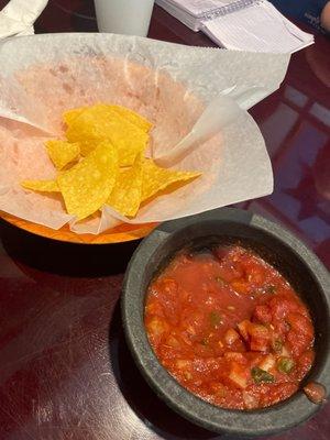 Decent salsa and chips!