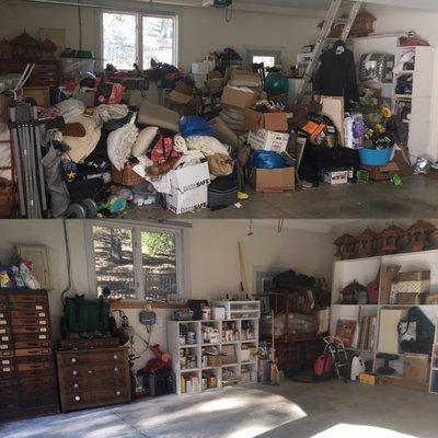 We love organizing garages, attics, sheds and basements.