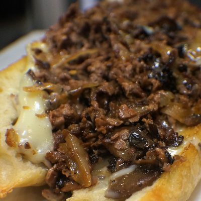 Mushroom cheesesteak