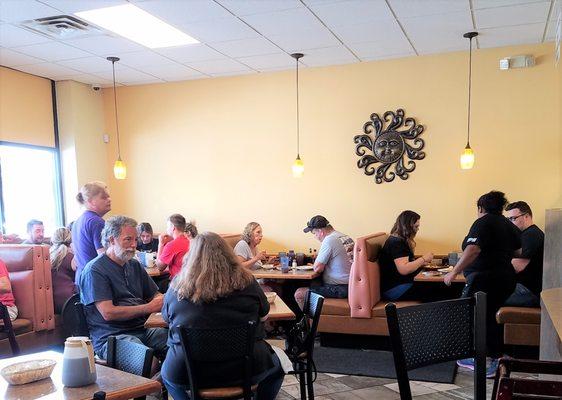 dining near the counter