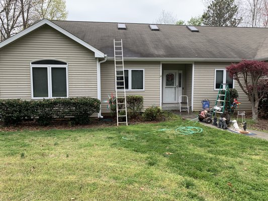 Cleaned Gutters safely and efficiently.