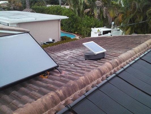 Pompano Beach, Solar Pool Heater, Solar Attic Fan and Domestic Solar Water Heater