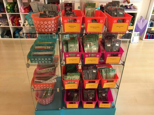 Knitter's Pride and Chiagoo are just some of the brands of needles and accessories that Cozy carries.