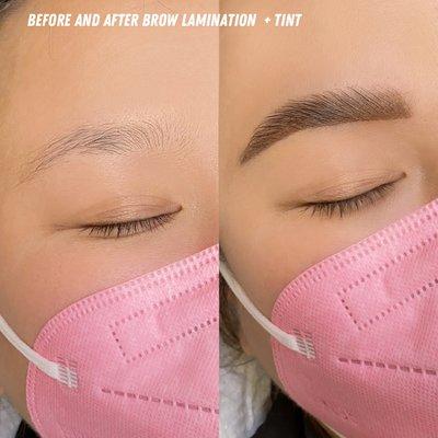 Brow lamination + tint