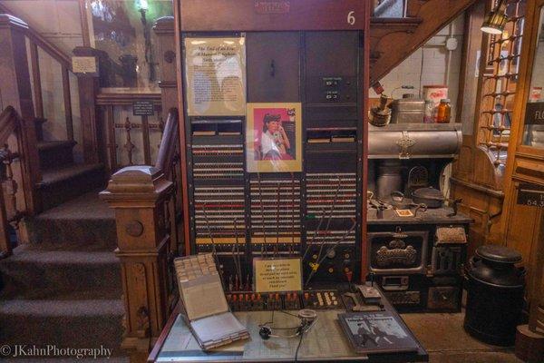 An old telephone switchboard