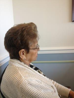 Nana waiting for her appointment.