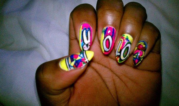 Hand Painted Nail Art