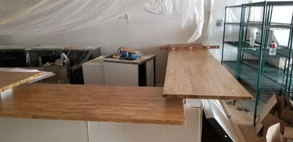 Custom built, commercial grade butcher block