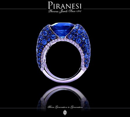 Piranesi blue sapphire ring