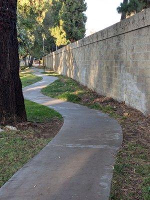 Walkway at the southern end of the park