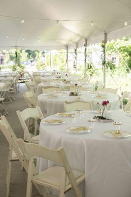 Reception under the tent