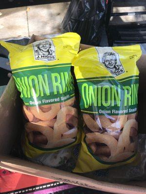 My kids love onion ring snacks, $1