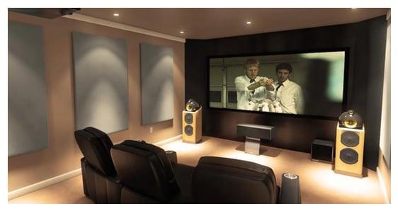 This is a standard Theater room. These rooms are perfect for tower speakers, and acoustic panels to keep the sound in the room.