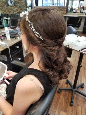 Bridal half up half down