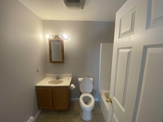 Bathroom #2 ceiling walls and trim