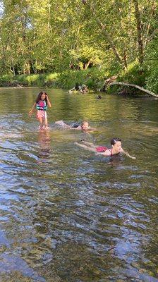 Tumwater River. So fun. Water wasn't too cold or deep.