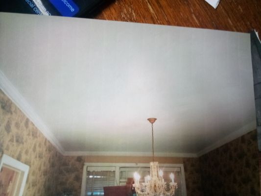 ceiling plasted sanded primed and paint