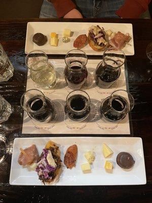 Legacy flight wine and food pairing