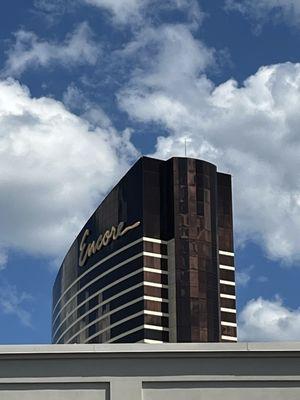 Front of store and looming in background The Encore Casino.