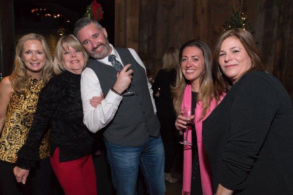 Jeremy Ryan, Vanessa Saunders, Karen Andrews, Letticia Letteri.  The Corcoran Group Holiday Party 2018.  The Jeremy Ryan Team at Corcoran.