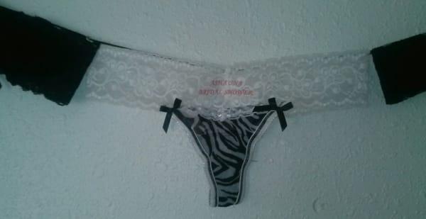 Personalized lace thong Bridal Shower banner/souvenir