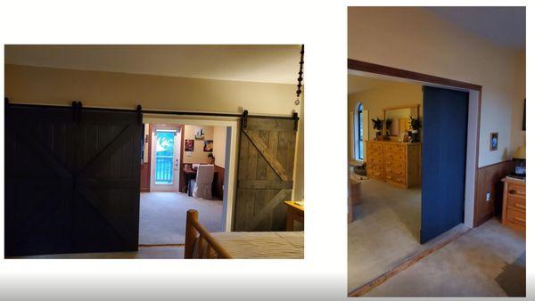 before and after sliding barn doors