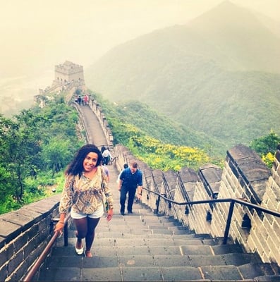 Student visiting the Great Wall of China during an excursion at EF Beijing #efmoment