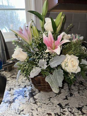 A floral arrangements to my sister-in-law