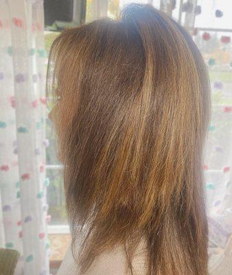 Carmel highlights, soft layers.